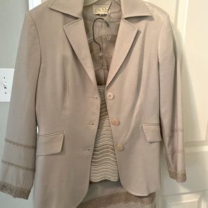 Cache jacket, top, skirt fits size 4 jacket, size 6 skirt, fitted set